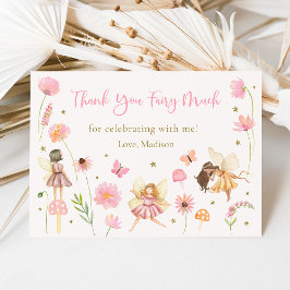 Magic Fairy Garden Blommigt Birthday Tack Kort