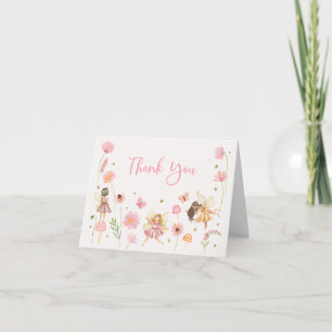 Magic Fairy Garden Blommigt Birthday Tack Kort