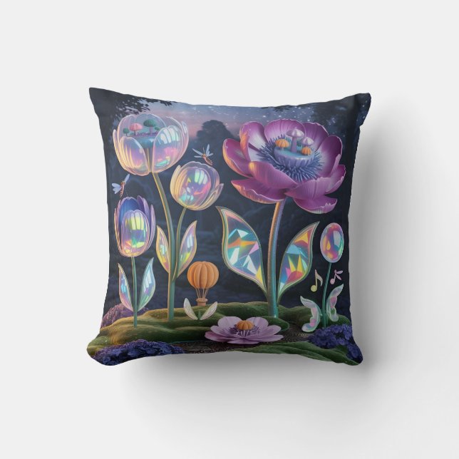 Magic Fairy Garden Pillow Cover Kudde (Framsida)