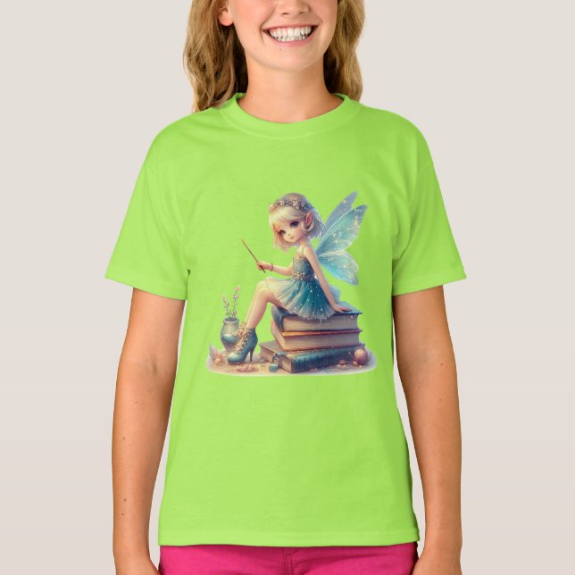 Magic Fairy Girl Back to school Girl T Shirt (Framsida)
