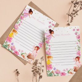 Magic Fairy Girl Time Capsule Note Message Card Tack Kort