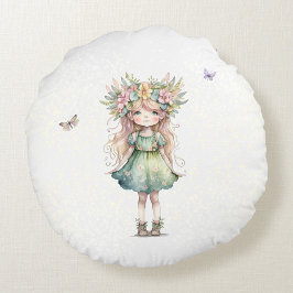 Magic Fairy-inspirerad Round Cushion Rund Kudde