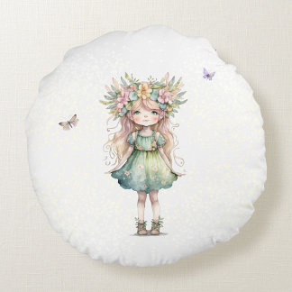 Magic Fairy-inspirerad Round Cushion Rund Kudde