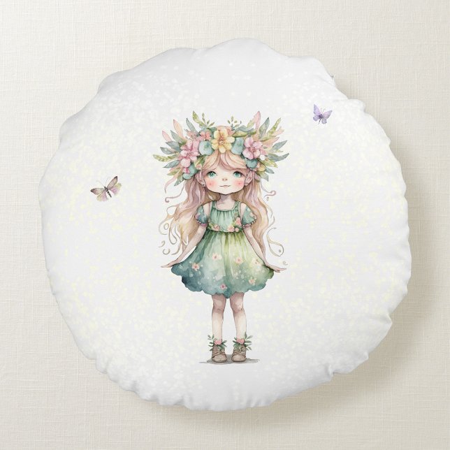 Magic Fairy-inspirerad Round Cushion Rund Kudde (Skapare uppladdad)