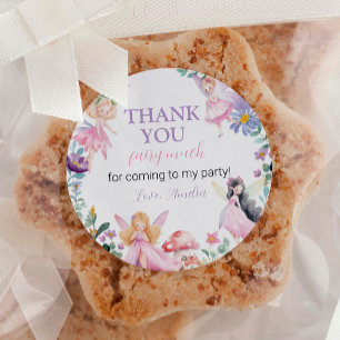 Magic Fairy Labels Birthday Baby Shower Runt Klistermärke