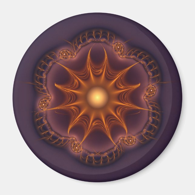 Magic Fairy mystical fractal mönster Magnet (Framsidan)