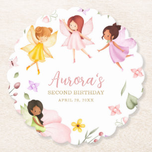 Magic Fairy Princess Enchanted Garden Birthday Underlägg Papper
