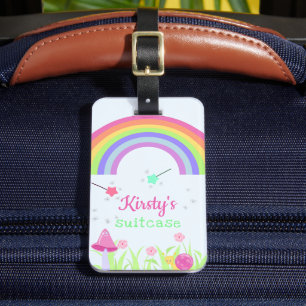 Magic Fairy Rainbow   Personlig Kids/Flickor Bagagebricka