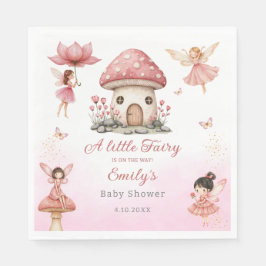 Magic Fairy Rosa söt Blommigt Garden Baby Shower Pappersservett
