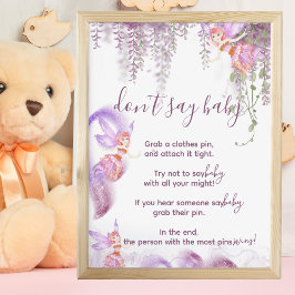 Magic Fairy säger inte babyskylt Poster
