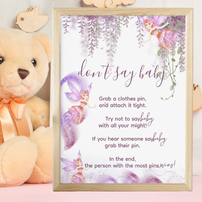 Magic Fairy säger inte babyskylt Poster (Skapare uppladdad)