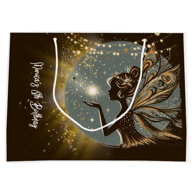 Magic Fairy silhouette nattetid barns födelsedag (Framsidan)