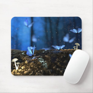 Magic Fairy Skogen med Butterflies och Mushroom Musmatta