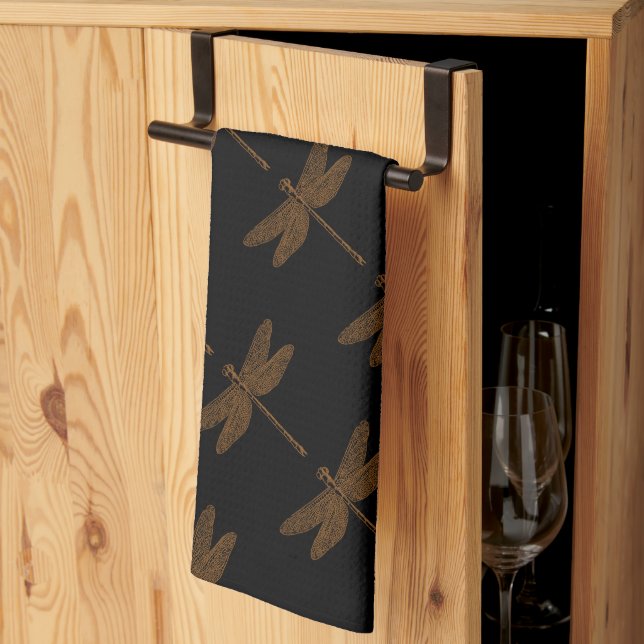 Magic Fairy Tale Fantasy Dragonfly Kökshandduk (Thirds Fold)
