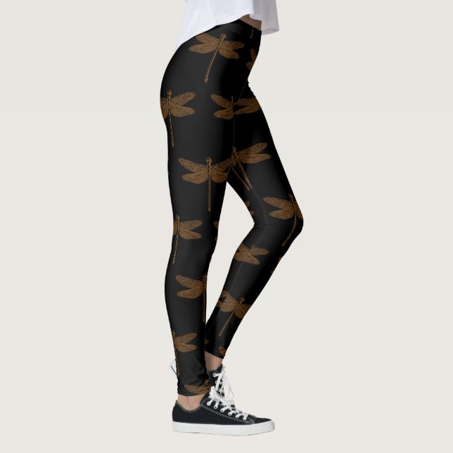 Magic Fairy Tale Fantasy Dragonfly Leggings (Höger)
