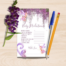 Magic Fairy Theme Baby Shower Prediktions-spel