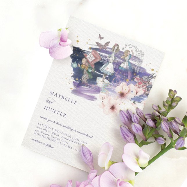 Magic Fairytale Storybook Bröllop i Wonderland Inbjudningar (Skapare uppladdad)