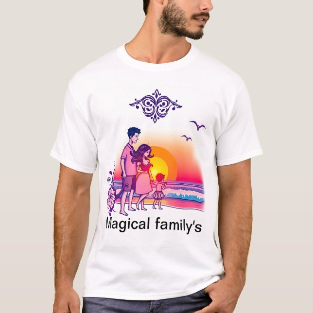 "Magic Family Tees" T Shirt (Framsida)