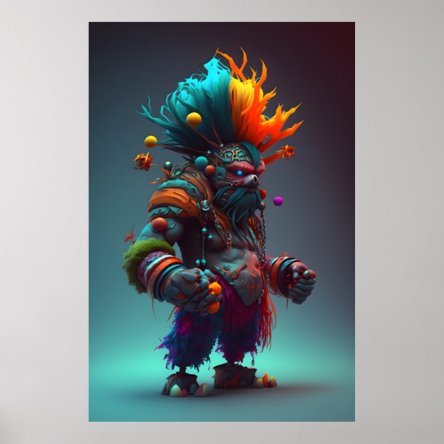 Magic Fantasy Art för barn Poster (Framsidan)