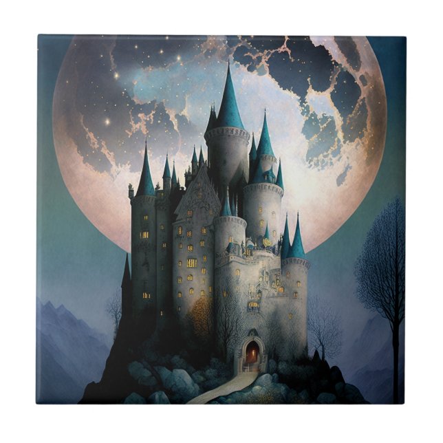 Magic Fantasy Castle Full Moon Kakelplatta (Framsidan)