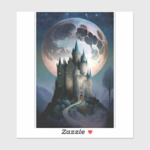 Magic Fantasy Castle Full Moon Klistermärken