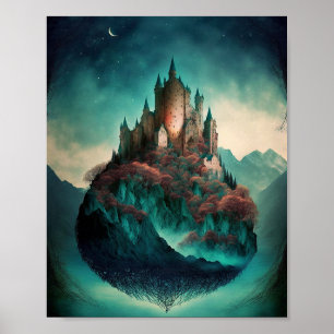 Magic Fantasy Castle Poster