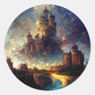 Magic Fantasy Castle Runt Klistermärke