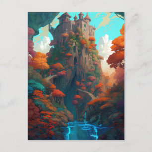 Magic Fantasy Castle-vykort Vykort