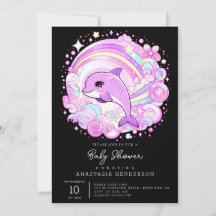 Magic Fantasy Dolphin Baby Shower