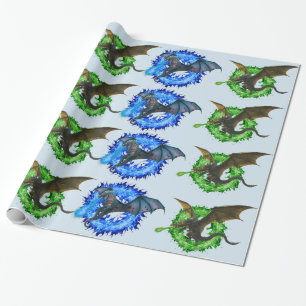 Magic Fantasy Dragon Serpent Fire Breathing Presentpapper