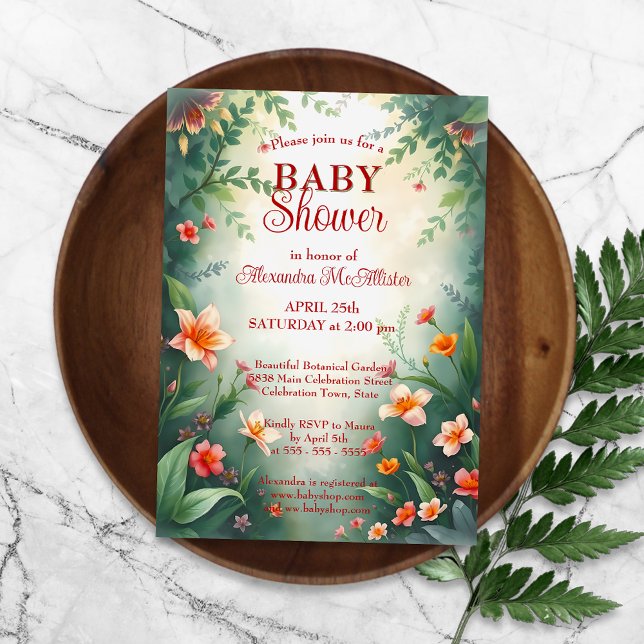 Magic Fantasy Enchanted Forest Baby Shower Inbjudningar (Skapare uppladdad)