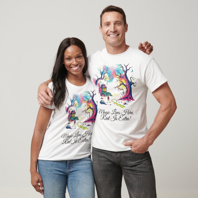 Magic Fantasy Forest Scene T Shirt (Unisex)