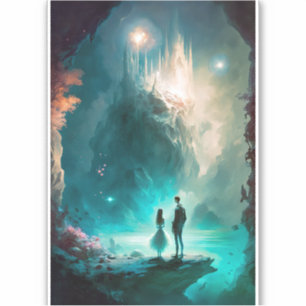 Magic Fantasy Ligcape Art-etikett Klistermärken