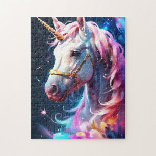 Magic Fantasy Rainbow Unicorn Kids and Vuxnas Pussel
