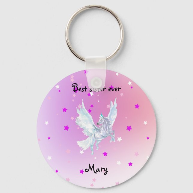 Magic färg påbörja vitenmajs nyckelring (Framsida)