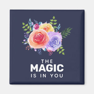 Magic finns i din inspirerande Blommigt Design Magnet