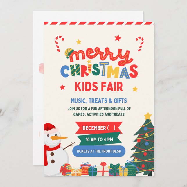 "Magic Firande: Julinbjudan kort (Fram/baksida)