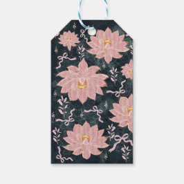 Magic florals with glitter design presentetikett