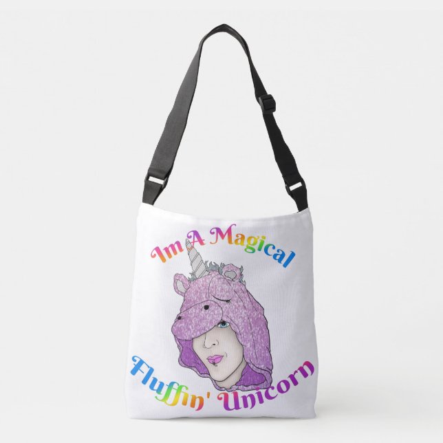 Magic Fluffin Unicorn All-over-Print Tote Axelväska (Framsida)