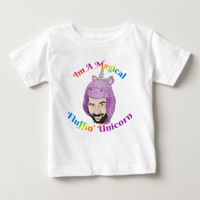 Magic Fluffin Unicorn Baby Bra Jersey T-Shirt (Framsida)