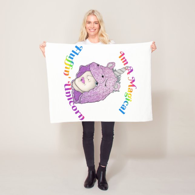 Magic Fluffin Unicorn Fleece Blanket, Small (På plats)