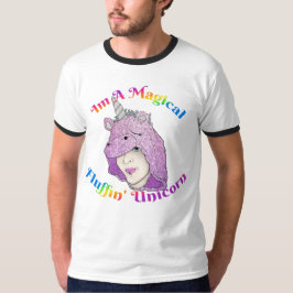 Magic Fluffin Unicorn Manar Basic Ringer T-Shirt