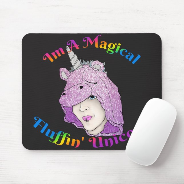 Magic Fluffin Unicorn Mousepad Musmatta (Med mus)