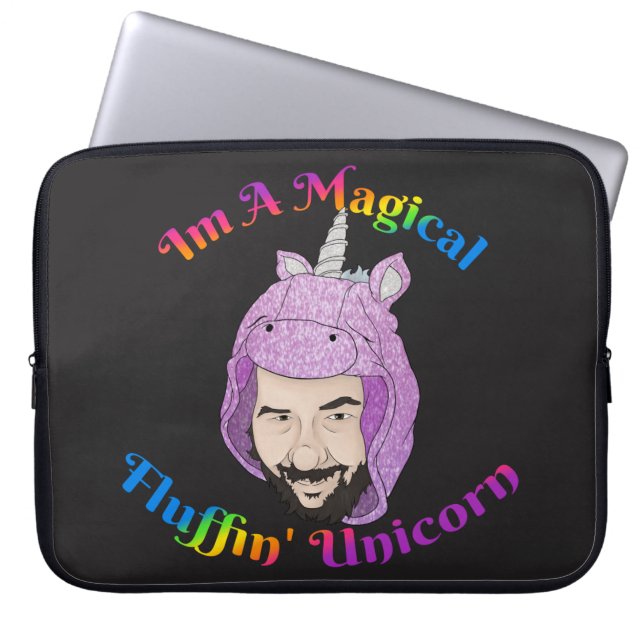 Magic Fluffin Unicorn Neoprene Laptop sleeve (Framsidan)