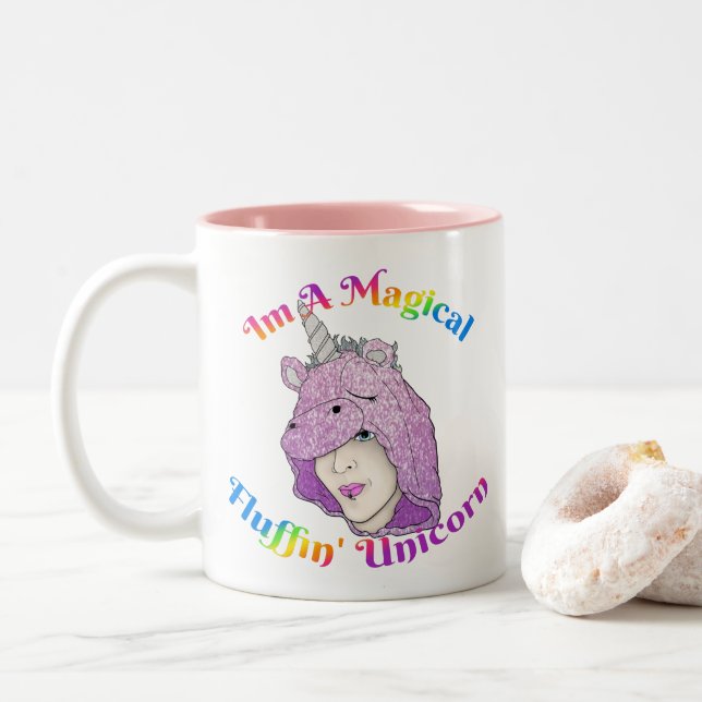 Magic Fluffin Unicorn Two-Tone Mugg (Med munk)