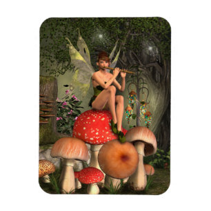 Magic Flute Player-vykort Magnet
