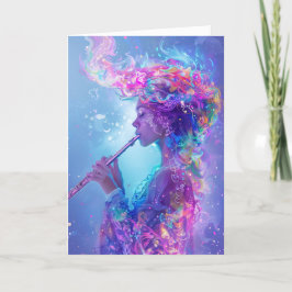*~* Magic Flute Woman Andlig SC4 Blank Tack Kort