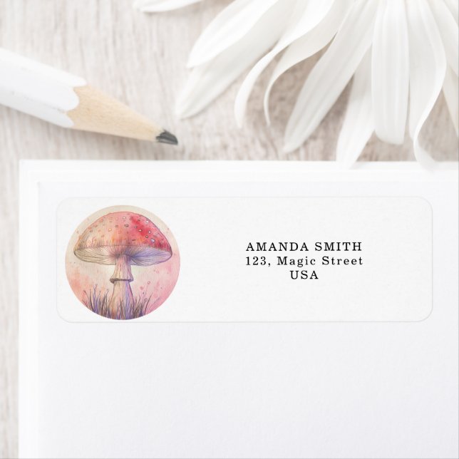 Magic Fly agaric Returadress Etikett (Insitu)