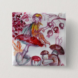 MAGIC FOLLET AV MUSHROOMS Red White Blommigt Fanta Knapp