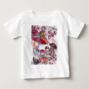 MAGIC FOLLET AV MUSHROOMS Red White Blommigt Fanta T-shirt